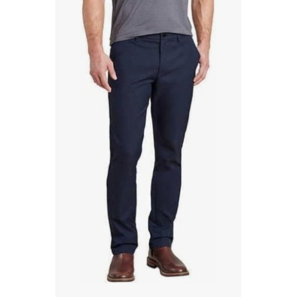 English Laundry Mens Flat Front Chino Pants Black 40x30 Straight Leg Trousers